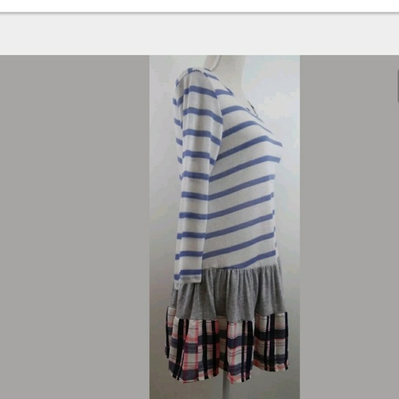 Peach Love California Tunic Top Ruffle Hem Size M - Picture 2 of 6